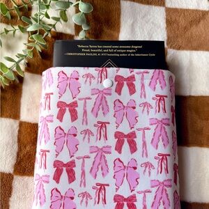 HANDMADE Pink Bow Book Sleeve